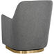 Marcela Belfast Koala Grey Swivel Lounge Chair, Swivel